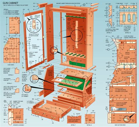 woodworking plans for gun cabinets